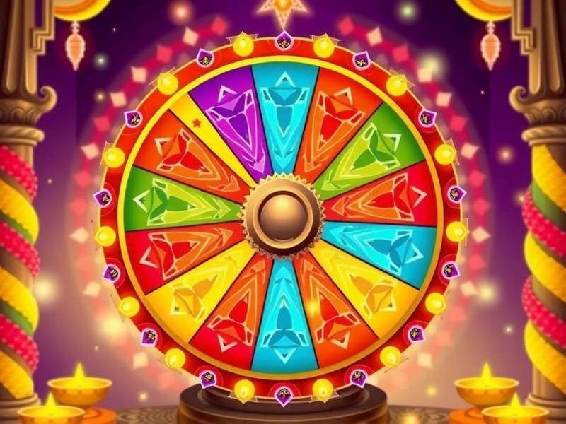 Special Diwali festival wheel with fireworks Diamond Spin Frenzy Diwali edition wheel
